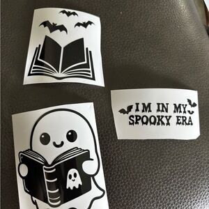 Halloween Ghost and Bat Stickers